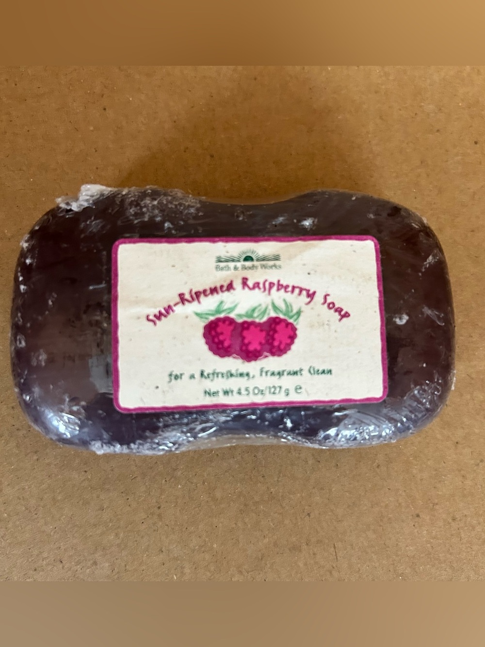 New Vintage Bath & Body Works Sun Ripened Raspberry glycerine bar soap